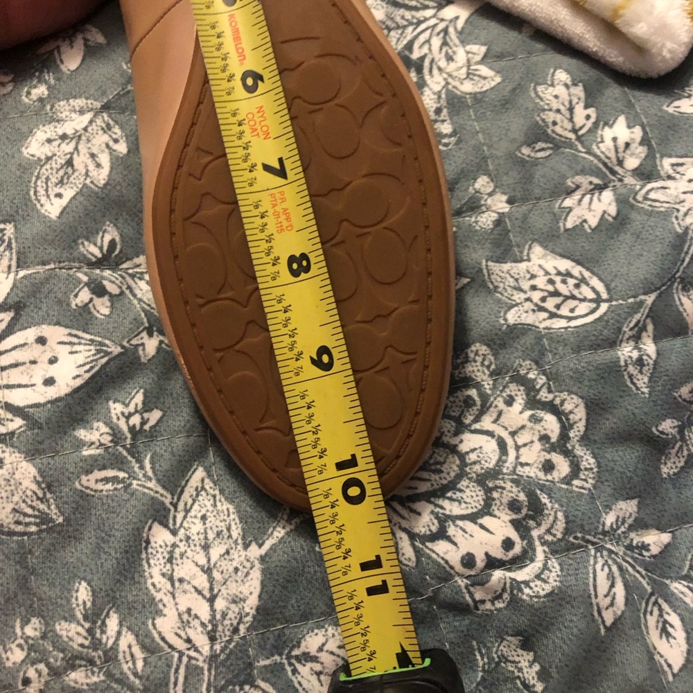 Coach Women's Tan Ballet Flats ( Alina) Leather Color Beechwood 8B - Picture 6 of 7